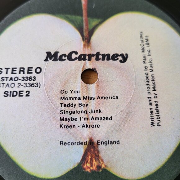 PAUL MCCARTNEY Mccartney LP Vinyl 1970 Apple Records STAO 3363 LP5 - Picture 4 of 10